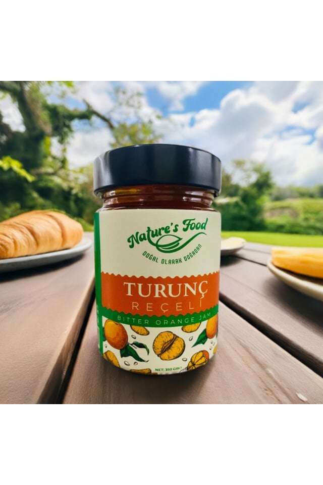 Turunç Reçeli 350gr %65 Turunç Kabuğu, Pancar Şekeri, Limon Suyu Koruyucu ve Katkı İçermez
