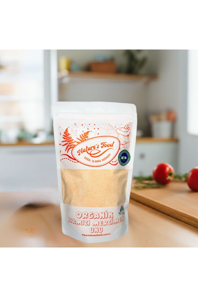 Organik Kırmızı Mercimek Unu 500gr Pestisit Analizli Organik Sertifikalı