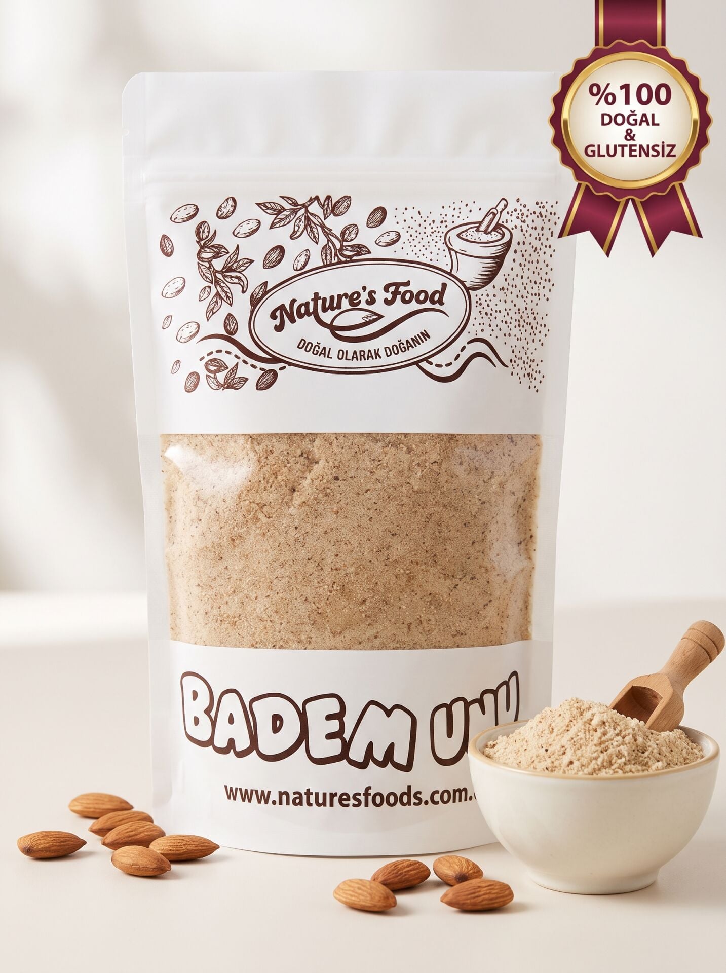 Glutensiz Badem Unu %100 Doğal Katkısız İnce Çekim Badem Tozu